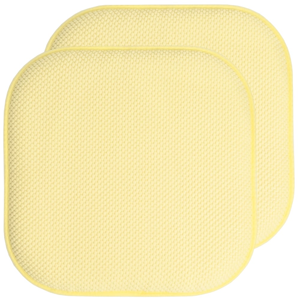 Sweet Home Collection Honeycomb Memory Foam No Slip Back Chair Pad Cushion 16" x 16"