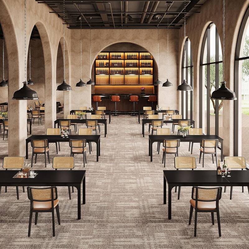 78.7" Rectangular Dining Table, Wood Kitchen Table for Home, Restaurant, Cafe, Office, Apartment, Bakery