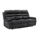 preview thumbnail 30 of 46, Fremont & Park Peperomia 3-Piece Leather Match Power Reclining Sofa Set