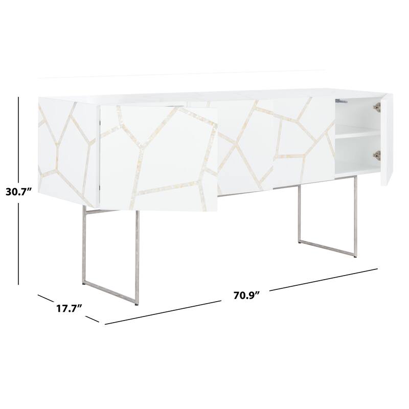 SAFAVIEH Home Ashley Buffet - 71"W x 18"D x 31"H