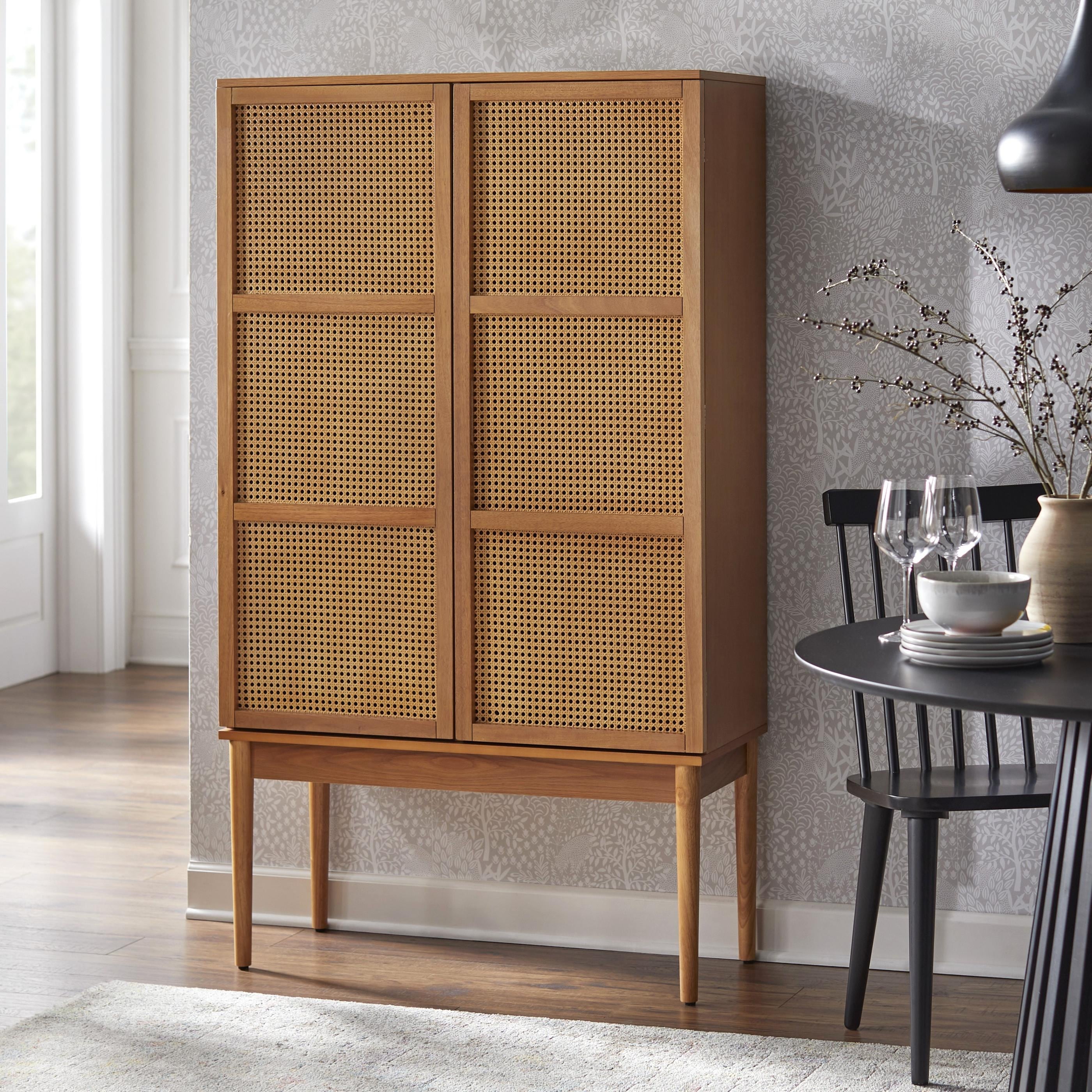 Lifestorey Maxima Cane 2-Door Cabinet - On Sale - Bed Bath