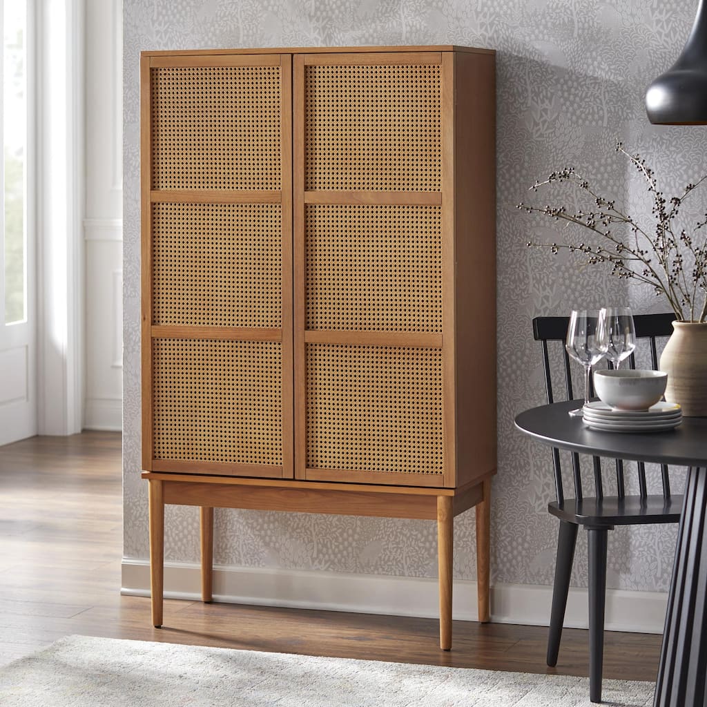 Lifestorey Maxima Cane 2-Door Cabinet