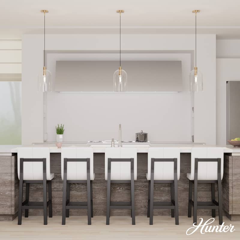 Hunter 16" Lochemeade 1-Light Pendant - Kitchen Island, Dining Room, Bedroom - Modern Farmhouse, Contemporary, Industrial