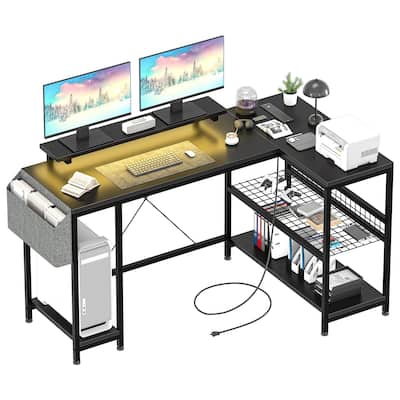 49.6" Reversible Corner Computer Desk, L Shaped