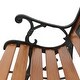 preview thumbnail 3 of 3, 49" Garden Bench Patio Porch Chair Deck Hardwood Cast Iron Love Seat