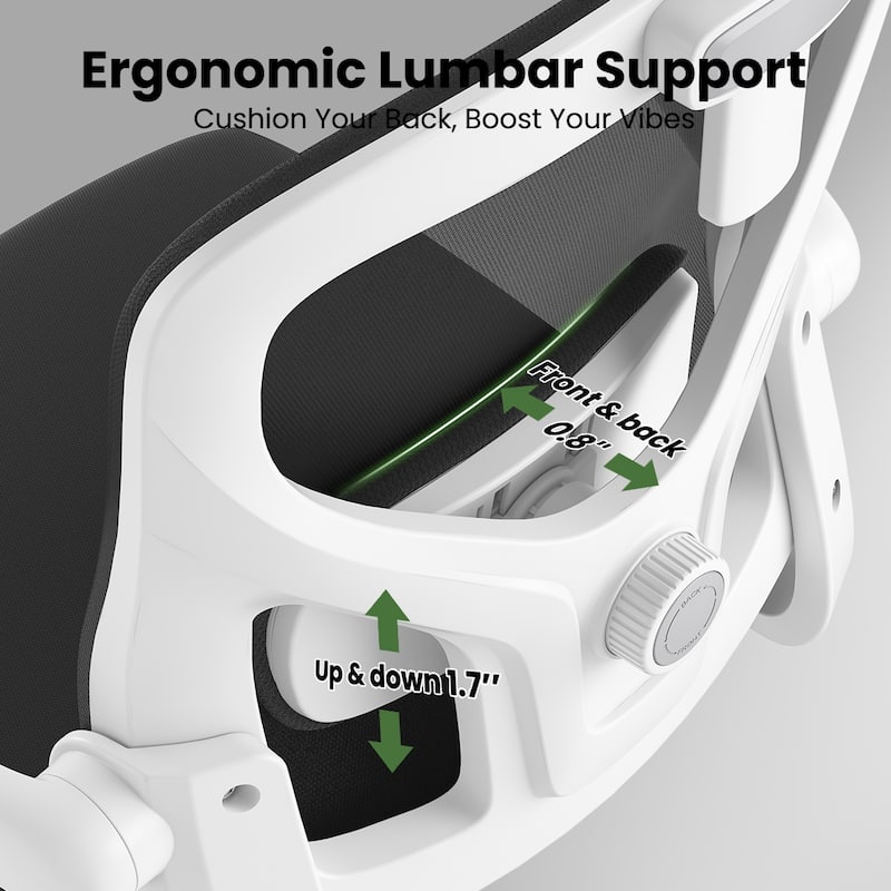 Ergonomic Office Chair With Headrest,High Back Computer Chair With Armrests And Adjustable Lumbar Support