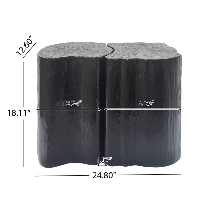 2-in-1 Irregular MGO End Table, Split Design