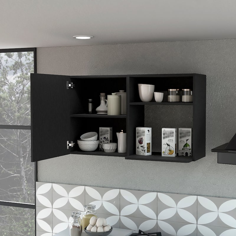 Carter Black 2 Wall Cabinet - Black