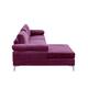 Velvet Upholstered L-Shape Sectional Sofa