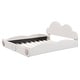 preview thumbnail 9 of 24, Upholstered Platform Bed Low-Profile Queen Size Bed Frame with Cloud-shaped Headboard and Cartoon Footboard, Velvet Fabric