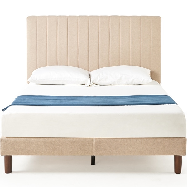 Priage by ZINUS Debi Beige Channel Stitched Platform Bed Frame. Opens flyout.