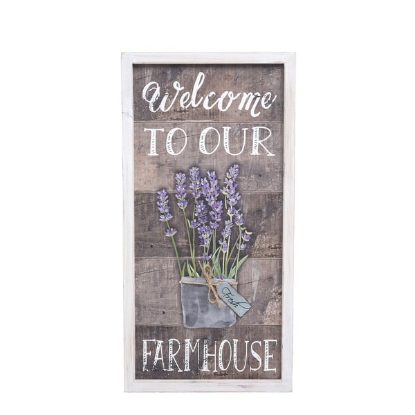 slide 2 of 2, 9.5" x 18.75" Lavender Easter Wall Decor