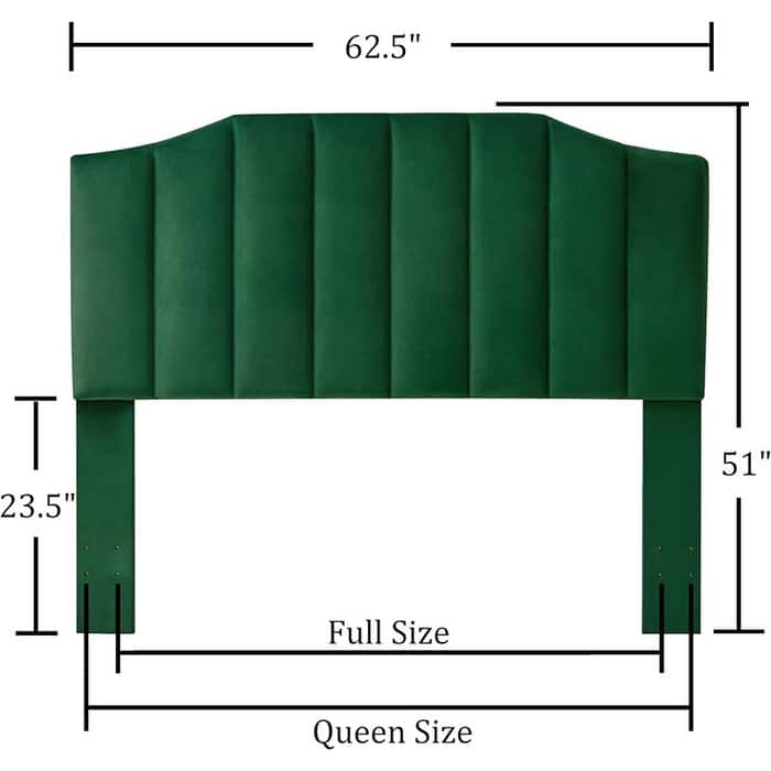 Upholstered Queen/Full Headboard,Green - Bed Bath & Beyond - 40035095