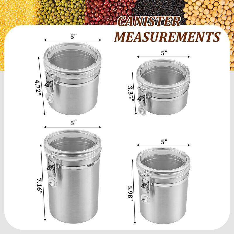 Innovaze Stainless Steel Containers Set of 4