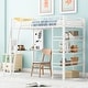 preview thumbnail 3 of 23, Twin Metal Loft Bed with Desk, Shelves & Whiteboard - Perfect for Teens