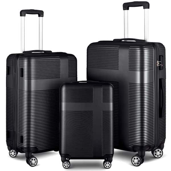 3 Piece Travel Storage Suitcase Bag Set ABS Trolley Case with TSA