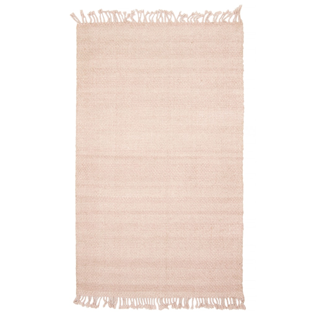 ECARPETGALLERY Braid weave Sienna Pink Wool Rug - 4'10 x 7'10