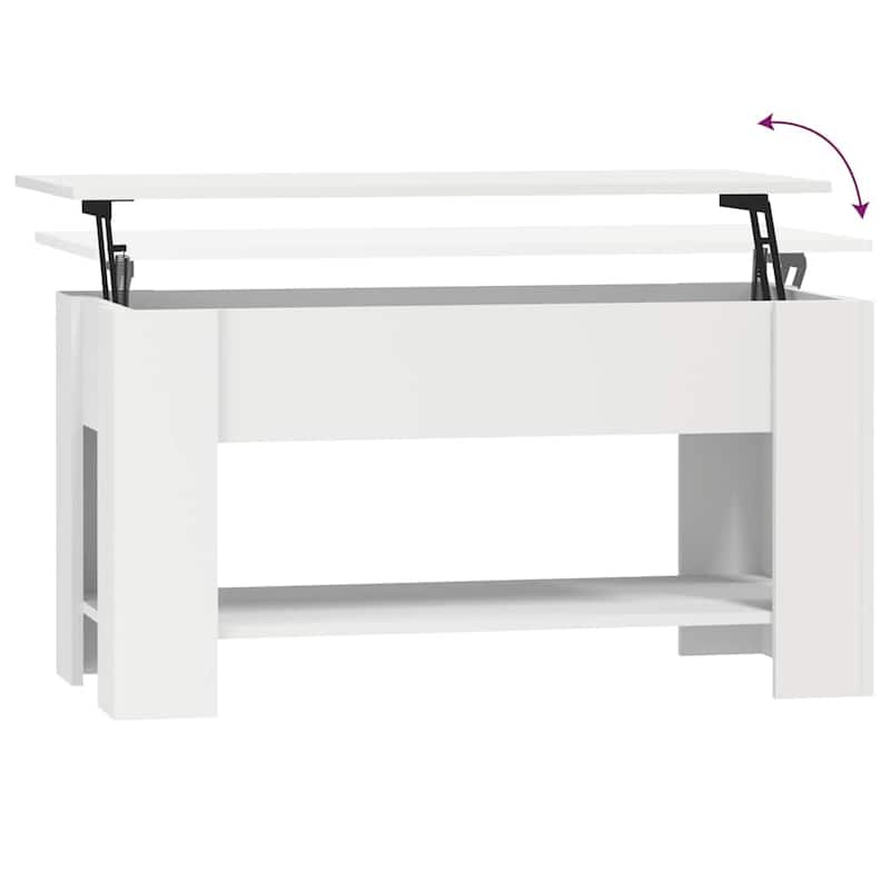 vidaXL Coffee Table Lift Top End Table Accent Side Sofa Table Engineered Wood - 39.8" x 19.3" x 20.5"