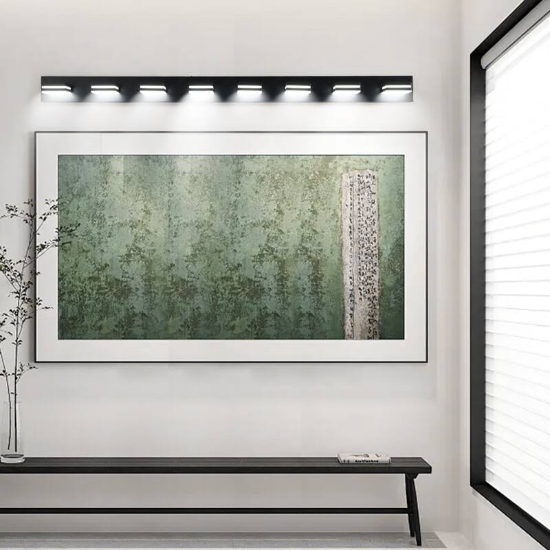 Modern LED Vanity Light, 8-Lights Wall Sconce for Bathroom and Mirror, Sleek Minimalist Design, Energy-Efficient