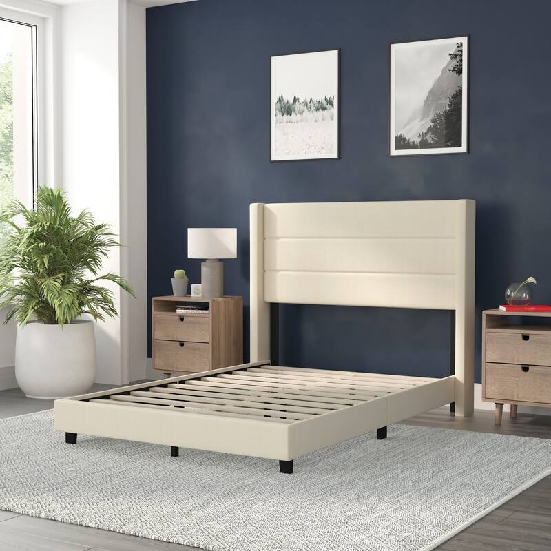 Flash Furniture FFIF46441 Miltiades Full Wood Platform Bed Frame with