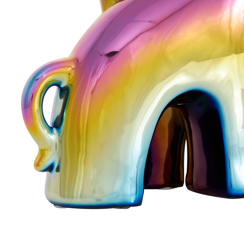 Silver or Multi Colored Ceramic Giraffe Sculpture