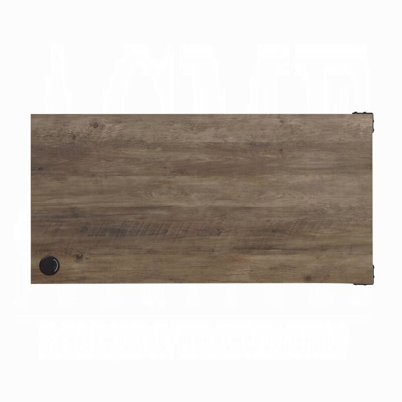 Spacious L-Shaped Desk with Barn Door Storage, USB Ports, and Contemporary Black Metal Frame for Versatile Workspaces