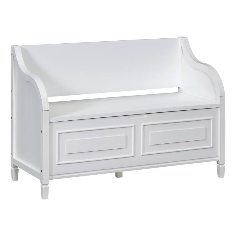 Rustic Style Solid wood Entryway Multifunctional Storage Bench