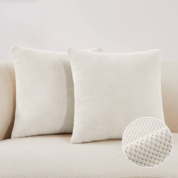 Deconovo Corduroy Throw Pillow Covers 2 PCS(Cover Only) On Sale Bed