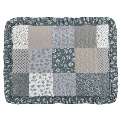Classic Patchwork Ruffled Edge Pillow Sham