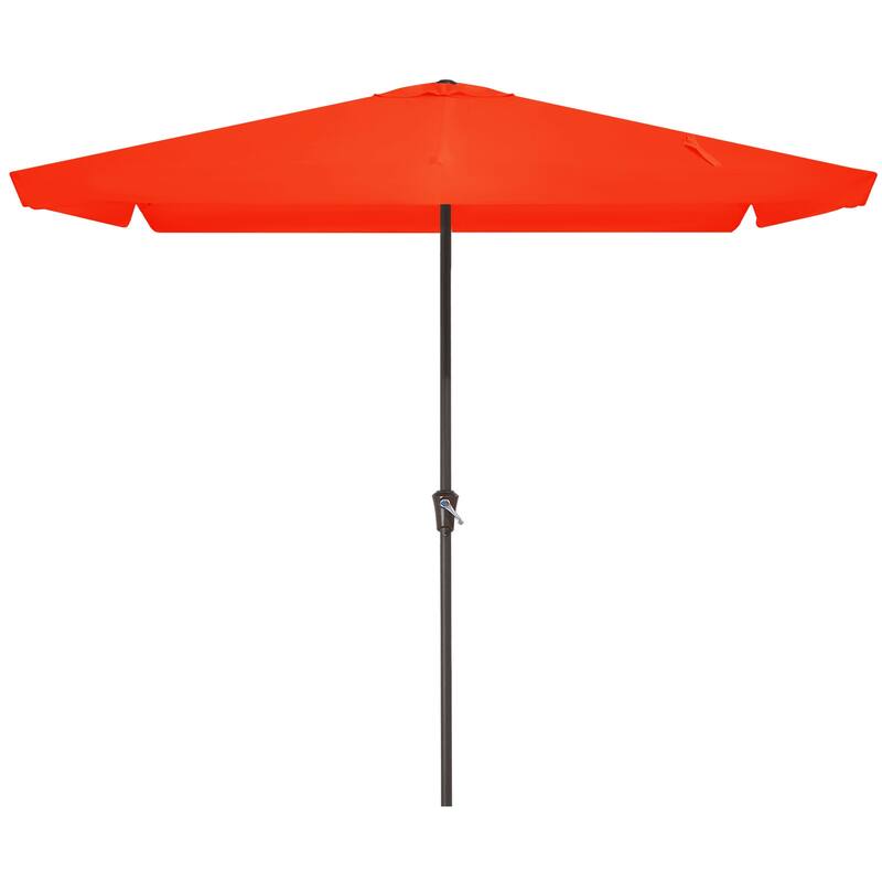 8*10ft Rectangular Patio Market Umbrella with Sagging Edge，UV Risistance,Crank & Tilt