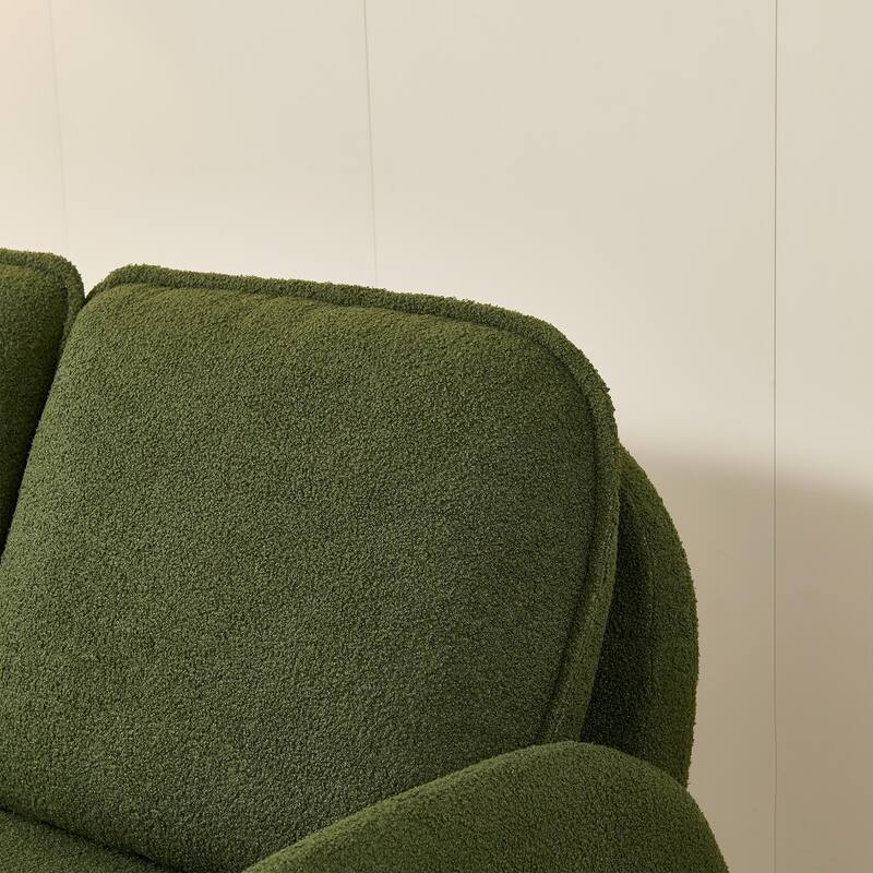 Modern Sherpa Upholstered Accent Chair