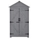 preview thumbnail 2 of 18, Outdoor Wood Lean-to Storage Shed Tool Organizer 3-tier Shelves - 5.8ft x 3ft