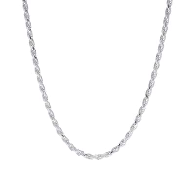 Victoria Townsend .925 Sterling Silver 2.2mm Diamond Cut ROPE Necklace