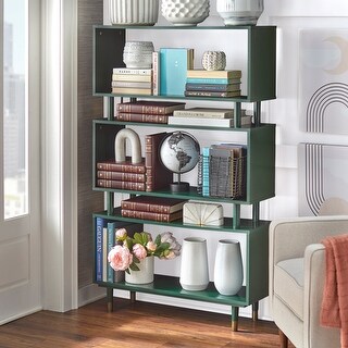 Simple Living Margo Mid-Century Modern 3-tier Bookshelf - 59.5"h x 36"w x 11.8"d