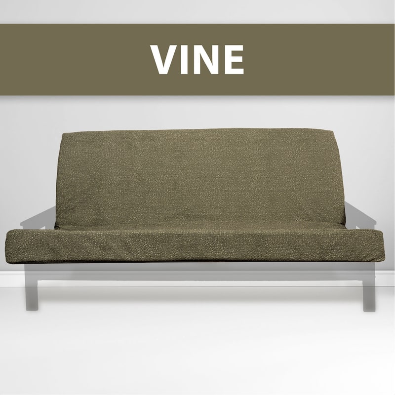 Memory Foam Infused Futon Mattress Full XL - Washable Removable Cover, Thick Foldable Sofa Bed Cushion (Frame NOT Included)