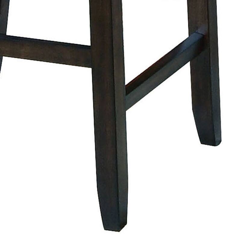Black and Espresso Counter Height Chairs (Set of 2) - Black