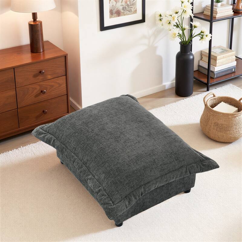 Double Layer Cushion Comfy Cloud Modular Sectional Sofa Couch Ottoman