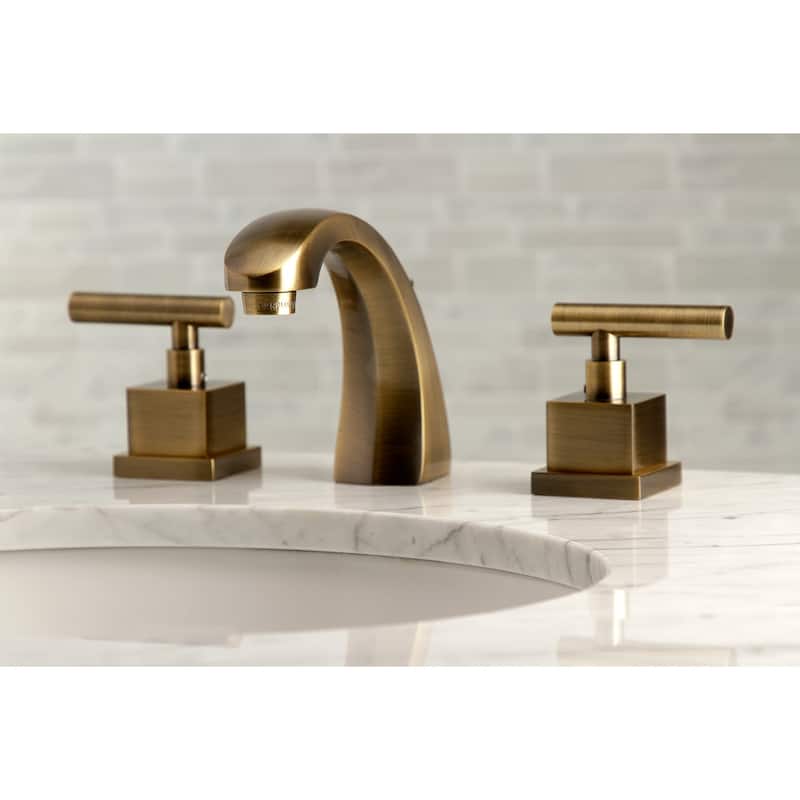Kingston Brass Claremont 8 in. Widespread Bathroom Faucet - Antique Brass
