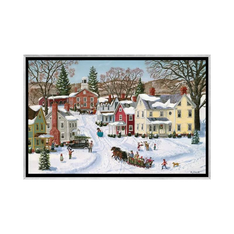 iCanvas "Christmas Sleigh" by Bob Fair Framed