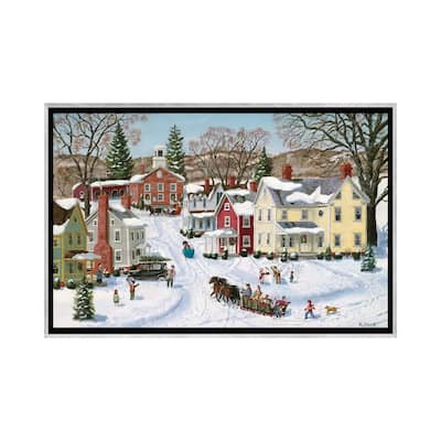iCanvas "Christmas Sleigh" by Bob Fair Framed