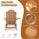 preview thumbnail 26 of 26, Folding Adirondack Chair with Cup Holder, for Patio Deck Garden