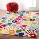 preview thumbnail 7 of 10, Nuloom Contemporary Handprint Collage Multi Kids Area Rug