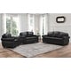 preview thumbnail 1 of 11, Abbyson Richfield Brown Top Grain Leather 3 Piece Living Room Sofa Set