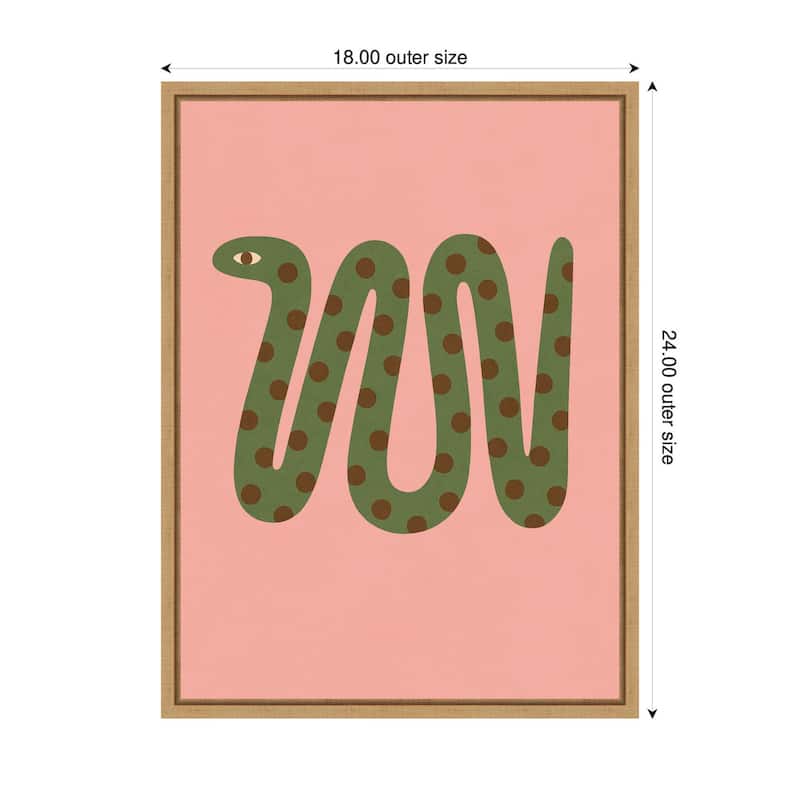 Kate and Laurel Snake by Laura Moss Framed Canvas Wall Art Print