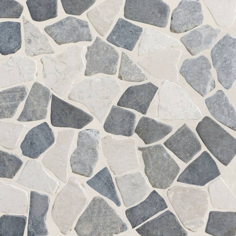 Awan Random Marble Mosaic, Back Splash Tiles for Kitchen Walls, Shower and Bathroom Floors 11.4" X 11.4" (4.5 Sqft per case)