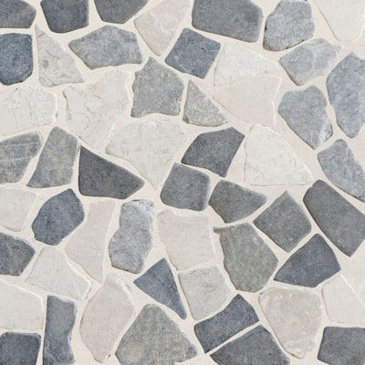 Awan Random Marble Mosaic, Back Splash Tiles for Kitchen Walls, Shower and Bathroom Floors 11.4" X 11.4" (4.5 Sqft per case)