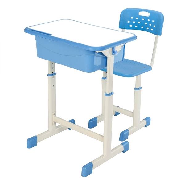 Adjustable Children Study Desk Boy And Girl Homework Table And Chair Set Overstock 32180432