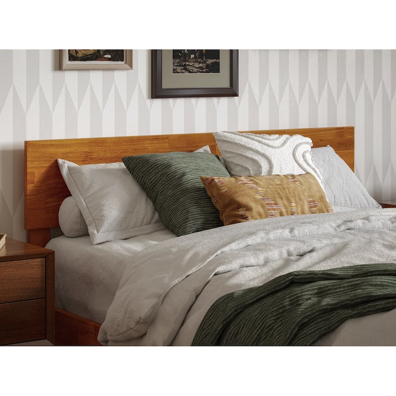 AFI Orlando Headboard with Attachable Charger - Light Toffee - Full