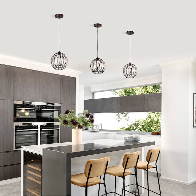 1-light Oil Rubbed Bronze Hanging Pendant