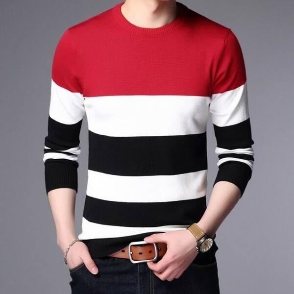 Shop Sweater Men Casual V Neck Pullover Men Autumn Slim Fit Long